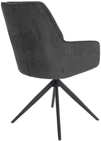 Jedálenská stolička Jules - látka - Tmavo sivá