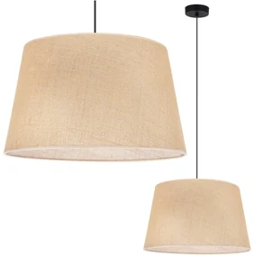 Závesné svietidlo Juta, 1x jutové tienidlo, (fi 44cm), b