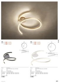 Redo 01-4011 - LED stmievateľné stropné svietidlo SCROLL LED/38W/230V zlaté