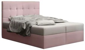 Manželská posteľ  Boxspring 140 cm Duel 2 (ružová) (s matracom a úložným priestorom). Akcia -20%. Vlastná spoľahlivá doprava až k Vám domov. 1046446
