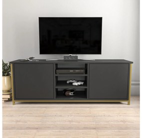 TV stolík Otosello (zlatá + antracit). Vlastná spoľahlivá doprava až k Vám domov. 1107348