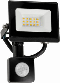 BERGE LED reflektor 10W - 2v1 - PIR - studená biela