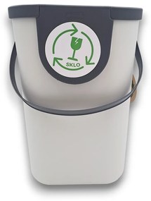 Sada nálepiek/štítkov na odpadkové koše, RECYKLÁCIA – plast, papier, sklo a zmesový odpad, 8 cm