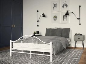 Kovová posteľ Mirioda, Rozmer postele: 120x200, Farba: biela