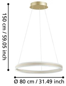 Eglo 39313 - LED Stmievateľný luster na lanku TONARELLA LED/78W/230V