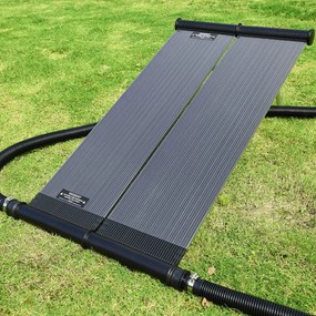 InternetovaZahrada Solárny panel na ohrev vody 116x66x6 cm - antracit