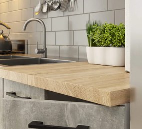 Kuchynská linka OLIVIA H720 1.8 m s vitrínou betón