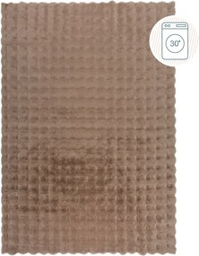 Flair Rugs, Kusový koberec Waffle Faux Fur Taupe, 180x290, hnedá, obývacia izba