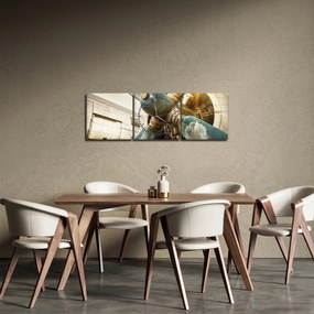 Obraz - Vrtuľa starého lietadla (s hodinami) (90x30 cm)