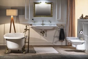 Kerasan Kerasan, WALDORF WC kombi, spodný/zadný odpad, biela-chrom, WCSET04-WALDORF