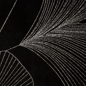 Dekorstudio Deka s rastlinným vzorom GINKO1 150x200cm - čierna