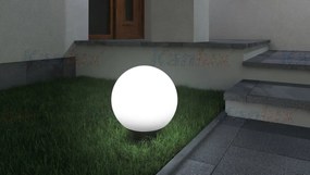 KANLUX Vonkajšie záhradné osvetlenie do zeme VALIDOS, 1xE27, 40W, 35cm, guľa, biele, IP44
