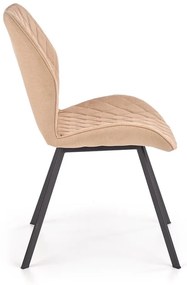Jedálenská stolička: K360 - béžová / čierna - látka horčicová