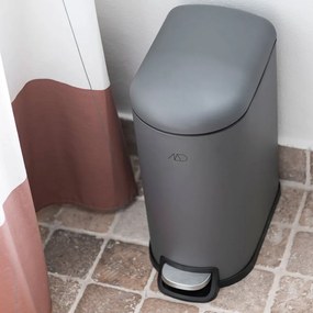 Tmavosivý pedálový kovový odpadkový kôš 10 l Walther – Mette Ditmer Denmark