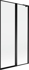 Mexen Mist L, 2-krídlová vaňová zástena, pravá 100 x 150 cm, čierny rám, čierna - 8A9L-100-011-70-70-P