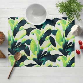 Biante Dekoračné prestieranie na stôl Rongo RGP-505 Veľké zelené listy 30x40 cm