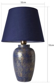 Stolná lampa RAMZES 1xE27/40W/230V modrá