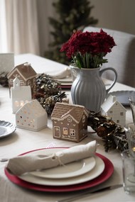 Ib Laursen Keramický svietnik Stillenat Gingerbread Square Door