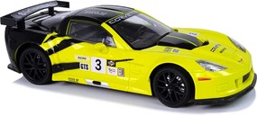 LEAN Toys Závodné športové auto R/C 1:18 Corvette C6.R Yellow 2.4 G Lights