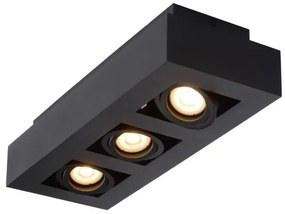 Lucide 09119/16/30 - LED Bodové svietidlo XIRAX 3xGU10/5W/230V čierna