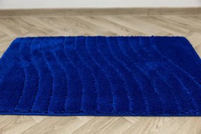 Kúpeľňový koberček Sara modrý, vlny