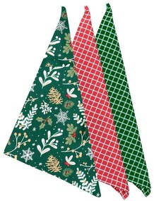 Bavlnené utierky ZIMNÉ VETVIČKY 45 x 70 cm 3 ks