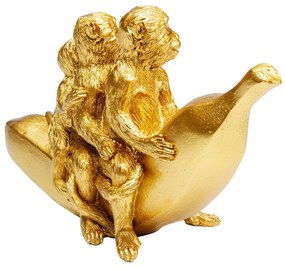 Banana Ride dekorácia zlatá 12 cm