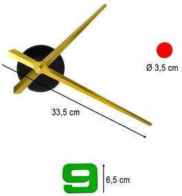 IKO Nástenné hodiny farebné číslice - 80–90 cm s dekoráciami