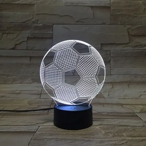3Dmix 3DL-BTB041 – 3D LED nočná lampa - Futbalová lopta (Bluetooth reproduktor - farba biela)