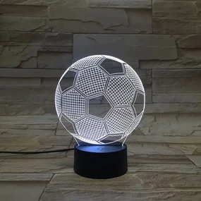 3Dmix 3DL-DRGB041 – 3D LED nočná lampa - Futbalová lopta (Dual RGB)