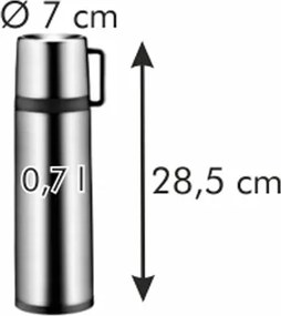 TESCOMA termoska s hrnčekom CONSTANT 0.7 l, nerez , 0,7 l
