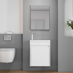 Závesná skrinka s umývadlom Houseland Lila 40 cm biela