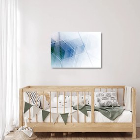 Sklenený obraz - Geometrické útvary (70x50 cm)