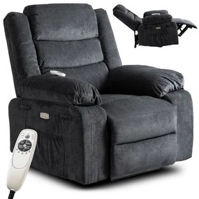 Masážne kreslo AMADEO čiernosive