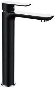 Mexen Alfa vysoká umývadlová batéria, čierna-chrómová, 745710-71