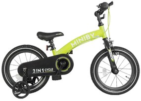Detský bicykel Miniby 14" zelený