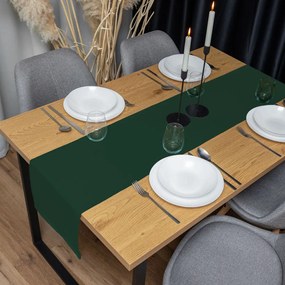 Biante Dekoračný behúň na stôl Rongo RG-086 Fľaškovo zelený 20x120 cm