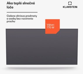 Klarstein Wonderwall Smart Infračervený ohrievač, 60x120cm, Aplikácia, 770W, Týždenný časovač, IP24