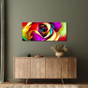 Obraz - Farebná ruža (120x50 cm)