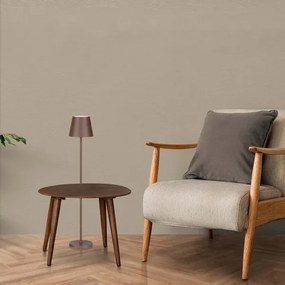 LED Stmievateľná nabíjacia stojacia lampa 3v1 LED/4W/5V 4400 mAh 3000K IP54 hnedá