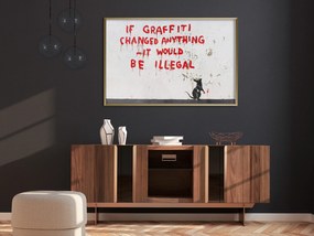 Artgeist Plagát - Quotes Graffiti [Poster] Veľkosť: 60x40, Verzia: Čierny rám s passe-partout