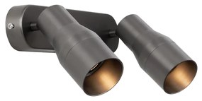 Zaoblené stropné bodové svetlo antracitová GU10 50 mm 2-svetlo - Stanley