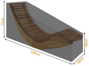InternetovaZahrada Ochranný kryt na lehátko 160/155x60x75/39cm - antracit