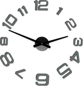 SENTOP | Moderné nalepovacie nástenné hodiny | 3D hodiny 12S053-Wanduhr HEU- analógové
