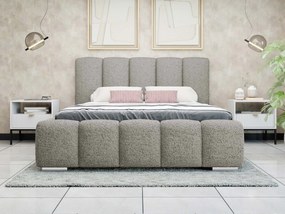 Čalúnená manželská posteľ Lisko Boucle, Rozmer postele: 180x200, Farby: Abriamo 07