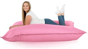 Vankúš na sedenie svetlo ružový nylon