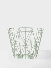 Drôtený kôš Wire Basket, malý – mentolový