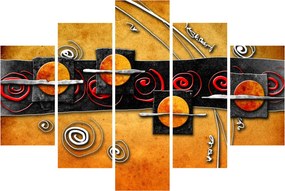 Obraz abstrakcie - Planéty (150x105 cm)