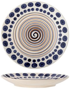 Bielo–tmavomodrý tanier z kameniny ø 27 cm Shama – Bloomingville