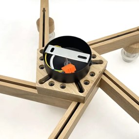 Brilagi - LED  Prisadený luster ANTHONY 5xE14/40W/230V dub